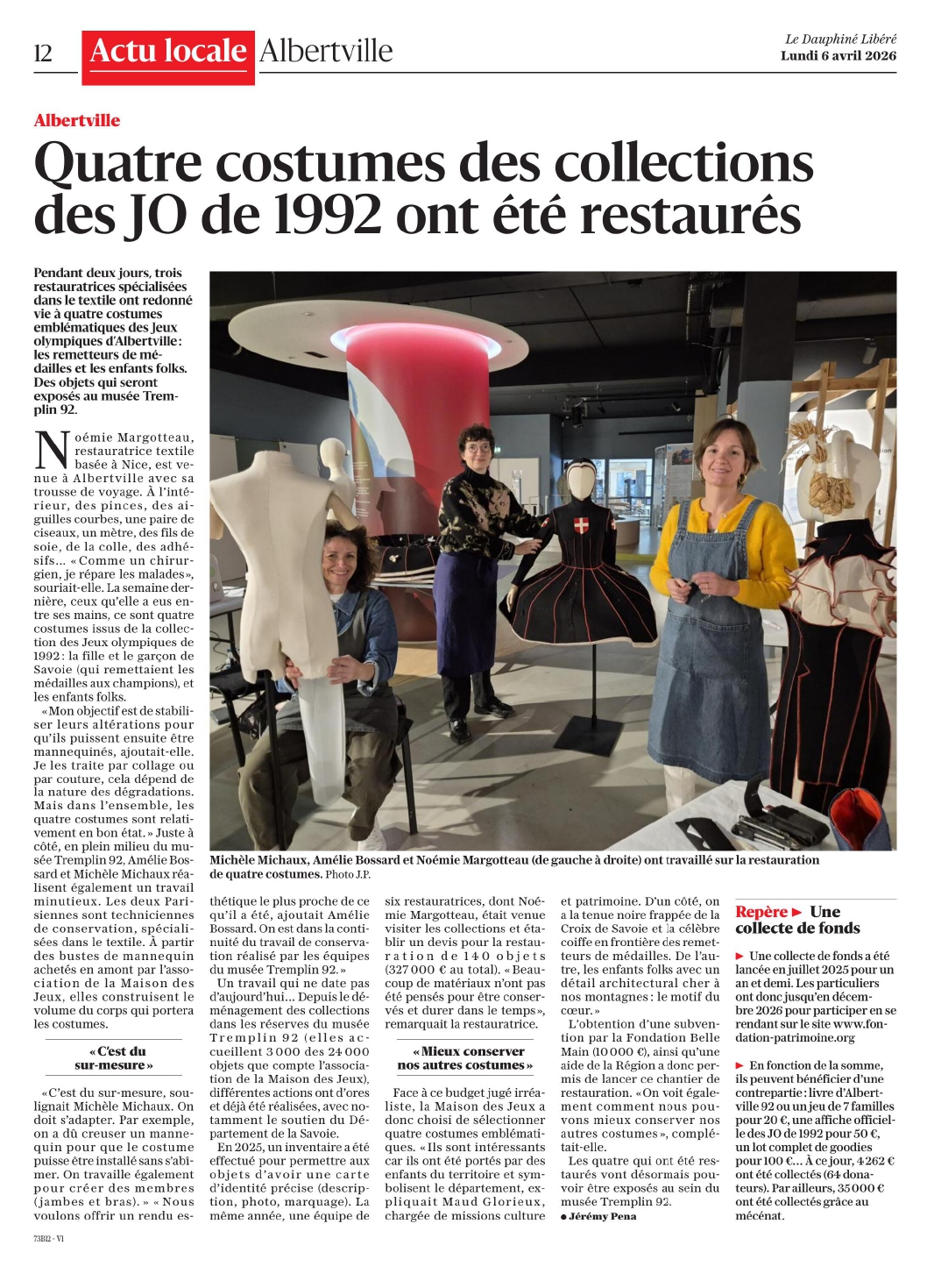 DL_2026 04 06_Albertville_4 costumes des JO 1992 restaurés